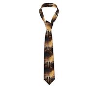 YYHWHJDE Firefighters fighting fires Pattern Men's tie classic style suit cravat suitable for holidays and work
