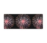 YYHWHJDE Fireworks Blooming in The Night Sky Prints Extra Large Mouse pad Mousepad 12x31.5in for Desktop Computers, laptops, Personal Computers