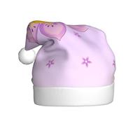 YYHWHJDE Five-petaled purple flowers Prints Christmas Hat for Adult Making It a Fun and Durable Gift for Men and Women