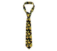 YYHWHJDE Five-pointed star carambola Prints Men's tie classic style suit cravat suitable for holidays and work