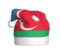 YYHWHJDE Flag of Azerbaijan Pattern Christmas Hat for Adult quality festive accessory crafted soft, lightweight