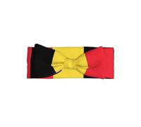 YYHWHJDE Flag of Belgium Prints Baby Bow Headband - Soft & Stretchy Newborn Accessory for Photo Shoots & Baby Showers