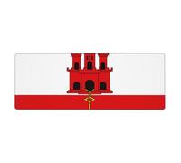 YYHWHJDE Flag Of Gibraltar Pattern Extra Large Mouse Pad, Computer Office Anti Slip Gaming Keyboard Thickened Version 12x31.5in