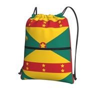 YYHWHJDE Flag of Grenada Prints Drawstring Backpack - Lightweight, Waterproof Sport Throw Cover for Gym, Travel & Everyday Essentials