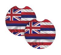 YYHWHJDE Flag of Hawaii American Prints Car Cup Coasters 2-Pack - The Ideal Housewarming Gift for Car Owners - High-Grade Neoprene Throw, Effortless Style & Protection