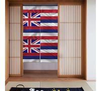 YYHWHJDE Flag of Hawaii American Prints Door curtain partition splicing privacy protection suitable for kitchen, bathroom, room 34x56in