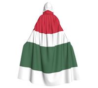 YYHWHJDE Flag of Hungary Printed Halloween Adult Hooded Cloak No Zipper, Comfortable & Durable for Role-Playing