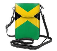 YYHWHJDE Flag Of Jamaica Prints Small Leather Women'S Crossbody Flip Phone Bag, Waterproof And Durable