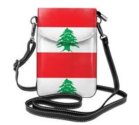 YYHWHJDE Flag of Lebanon Genuine Leather Crossbody Phone Bag