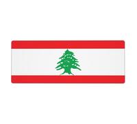 YYHWHJDE Flag of Lebanon Picture Extra Large Mouse pad, Computer Office Anti Slip Gaming Keyboard Thickened Version 12x31.5in