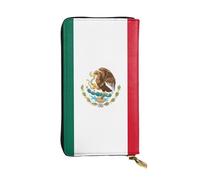 YYHWHJDE Flag of Mexico Picture Quality Leather Long Clutch Wallet Designed for Fashion Girls and Women Stylish 7.48 x 4.13 in