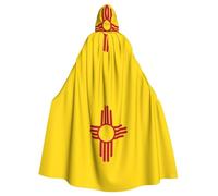 YYHWHJDE Flag of New Mexico Pattern Halloween Adult Hooded Cloak for various party and carnival settings