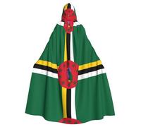 YYHWHJDE Flag Of The Commonwealth Of Dominica Prints Halloween Adult Hooded Cape Men'S And Women'S Clothing Mantle Role-Playing