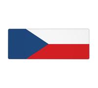 YYHWHJDE Flag Of The Czech Republic Picture Extra Large Mouse Pad, Computer Office Anti Slip Gaming Keyboard Thickened Version 12x31.5in