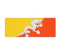 YYHWHJDE Flag of The Kingdom of Bhutan Prints Extra Large Mouse pad Mousepad Computer Office Gaming Keyboard Thickened Version 12x31.5in