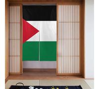 YYHWHJDE Flag of the State of Palestine Pattern Curtain two Pieces Spliced 34x56in Fabric curtains, room dividers Fabric, Smooth & Not Easily Wrinkled