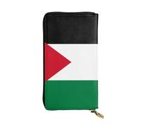 YYHWHJDE Flag of The State of Palestine Picture Quality Leather Long Clutch Wallet Designed for Fashion Girls and Women Stylish 7.48 x 4.13 in