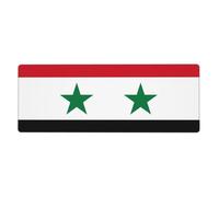 YYHWHJDE Flag Of The Syrian Arab Republic Picture Extra Large Mouse Pad, Computer Office Anti Slip Gaming Keyboard Thickened Version 12x31.5in