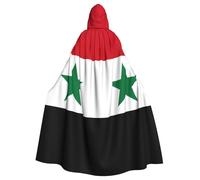 YYHWHJDE Flag of the Syrian Arab Republic Picture Halloween Adult Hooded Cloak for Role-Playing, Costumes, and Theme Parties