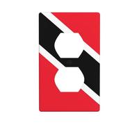 YYHWHJDE Flag of Trinidad and Tobago Picture Double Socket Wall Panel Electrical Socket Cover Plate is Shatter Resistant and Durable 4.5x2.76in