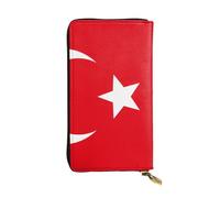 YYHWHJDE Flag of Turkey Printed Leather long clutch wallet Designed for fashion girls and women stylish and personalized 7.48 x 4.13 in, Black, One Size