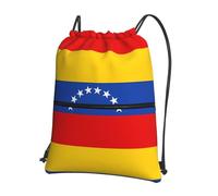 YYHWHJDE Flag of Venezuela Prints Drawstring Zipper Backpack - Lightweight Water-Resistant Gym Bag for Travel, Yoga, and Everyday Adventures