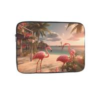 YYHWHJDE Flamingo Beach Pattern Shockproof Portable Laptop 15 inch Sleeve Bag for Men and Women - Ideal for Business Travel, School, and Daily Use