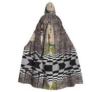 YYHWHJDE Floor Landscape Mushroom Lantern Prints Hooded Cloak - Oversized Cozy Throw for Costume & Cosplay