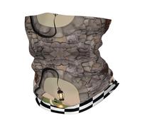YYHWHJDE Floor Landscape Mushroom Lantern Prints Multifunctional Sport Headband - Seamless Stretch Neck Gaiter for Hiking, Biking, Running & Outdoor Activities - Soft, Quick-Dry, No-Fade Design