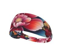 YYHWHJDE Flower Diamond Painting Picture Sports Headband for Women Sweat Proof Bandeau Summer Elastic Band