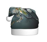 YYHWHJDE Flowering willow branches Printing Christmas Hat Durable for Adult for Halloween, Christmas, New Year