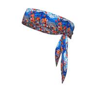YYHWHJDE Flowers on a stranger's path Prints Sports headscarf, sweat absorbing and breathable, motion headband, double-sided kerchief