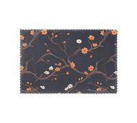 YYHWHJDE Flowers On Dead Branches Prints Placemats Set of 6 12x18in - Engineered for Durability & Heat Resistance with Quality Polyester