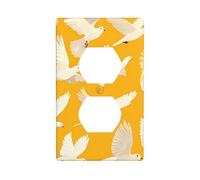 YYHWHJDE Flying Dove Pattern Double Socket Wall Panel Decorative for Residential and Commercial Areas 4.5x2.76in