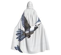 YYHWHJDE Flying Dove Pattern Halloween Adult Hooded Cloak for Party Costume Cosplay Stage Masquerade Theme Dance Comic Con