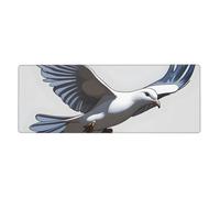 YYHWHJDE Flying Dove Picture Extra Large Mouse Pad, Computer Office Anti Slip Gaming Keyboard Thickened Version 12x31.5in