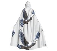 YYHWHJDE Flying Dove Printing Adult Quality hooded cape Hooded Cloak Suitable for Halloween, cosplay costumes, Christmas