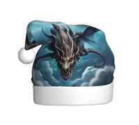 YYHWHJDE Flying Dragon Pattern Christmas Hat for Adult Soft and Fluffy, Ideal for Long-Term Use