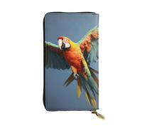YYHWHJDE flying parrot Printed Leather long clutch wallet Designed for fashion girls and women stylish and personalized 7.48 x 4.13 in, Black, One Size