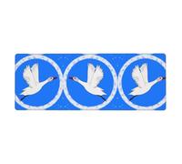 YYHWHJDE Flying White Goose Pattern Extra Large Mouse Pad Strong Adhesion, Durable, Precise Locking Edge 12x31.5in