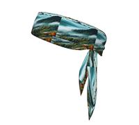 YYHWHJDE Foggy Mountains Landscape Pattern Sports headscarf, sweat absorbing and breathable, motion headband, double-sided kerchief
