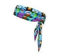 YYHWHJDE Four Elements Pattern Sports headscarf, sweat absorbing and breathable, motion headband, double-sided kerchief