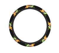 YYHWHJDE Four Elements Prints Quality Steering Wheel Grip - Quality Neoprene Cover for Universal Vehicle Protection