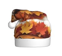 YYHWHJDE Fox Maple Leaf Nest Prints Christmas Hat for Adult quality festive accessory crafted soft, lightweight