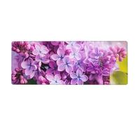 YYHWHJDE Framing Lilac Flowers In Blossom Pattern Extra Large Mouse Pad Strong Adhesion, Durable, Precise Locking Edge 12x31.5in