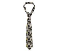 YYHWHJDE French Bulldog Dog Pattern Men's tie classic style suit cravat suitable for holidays and work