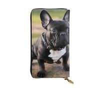 YYHWHJDE French Bulldog Dog Picture Quality Leather Long Clutch Wallet Designed for Fashion Girls and Women Stylish 7.48 x 4.13 in