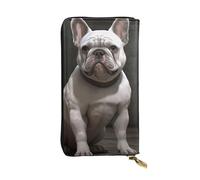 YYHWHJDE French Bulldog Printing Quality Leather Long Clutch Wallet Designed for Fashion Girls and Women Stylish 7.48 x 4.13 in