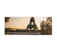 YYHWHJDE French Paris Tour Eiffel Tower Pattern Extra Large Mouse Pad Strong Adhesion, Durable, Precise Locking Edge 12x31.5in