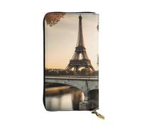 YYHWHJDE French Paris Tour Eiffel Tower Picture Quality Leather Long Clutch Wallet Designed for Fashion Girls and Women Stylish 7.48 x 4.13 in